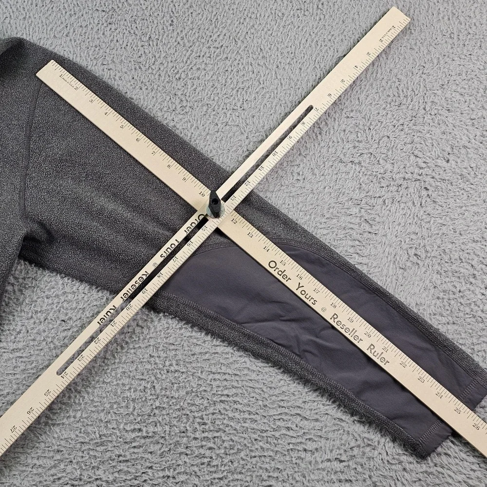 The North Face‎ Fleece Pullover Mens Large Gray Quarter Zip Chest Pocket Panels